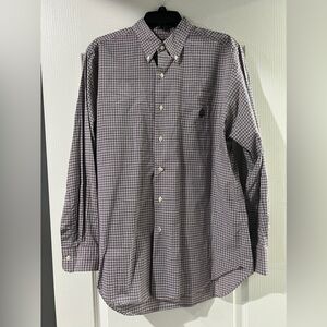 Lauren Ralph Lauren Long Sleeve Dress Shirt‎ 16 32/33 Plaid Pink Brown
